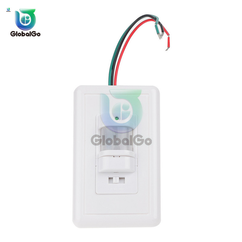 Comutator cu senzor de mișcare PIR 180° 6-9M AC110V/AC 110V-240V Întrerupător de perete cu senzor inteligent pentru corpul uman încastrat în infraroșu Lucrează în întuneric