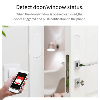 Αισθητήρας παραθύρου Tuya Smart Wifi /Zigbee Door Smart Life Open/Closed Detector Έξυπνος συναγερμός ασφαλείας σπιτιού λειτουργεί για το Google Home Alexa
