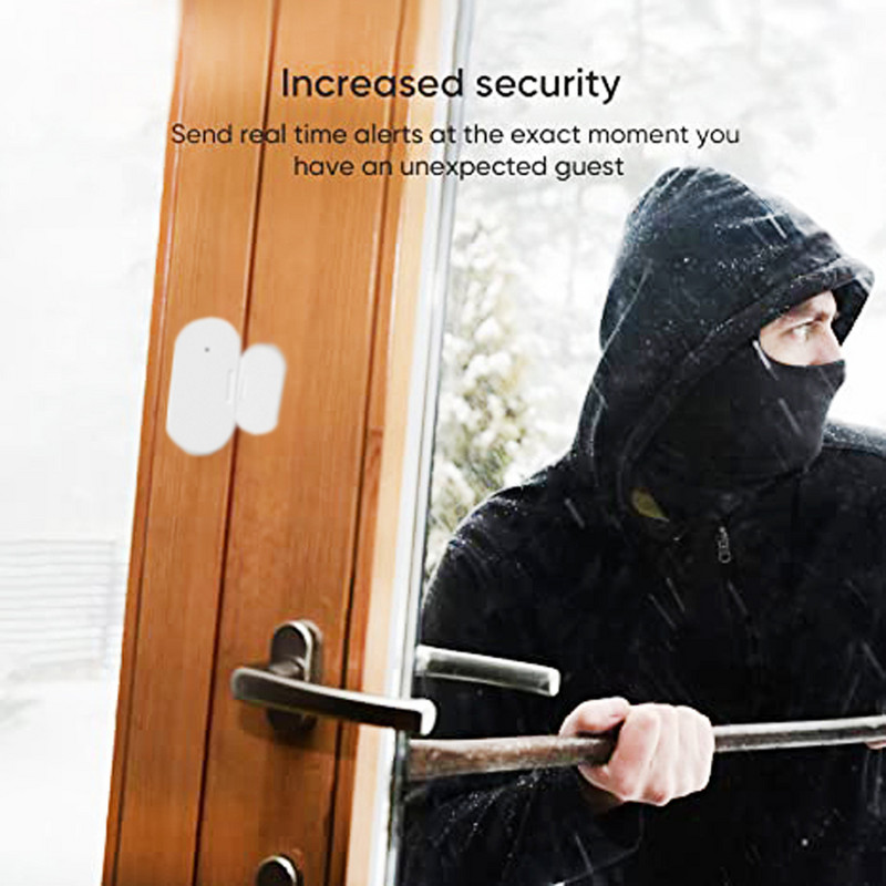 Senzor de fereastră Tuya Smart Wifi/Zigbee Ușă Smart Life Detector deschis/închis Alarma de securitate pentru casă inteligentă funcționează pentru Google Home Alexa