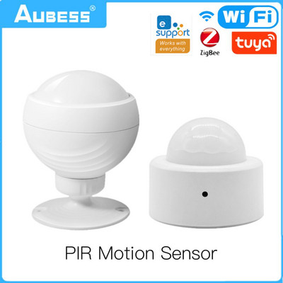 WiFi Smart PIR сензор за движение Tuya Zigbee Сензор за охранителна аларма Smart Life EWeLink App Control Anti Theft Body Инфрачервен сензор