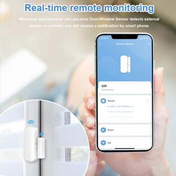 Безжични детектори за врати Smart Life Samrt Life Open/close Smart Life Control Zigbee Security Protection Door Window Sensor Tuya