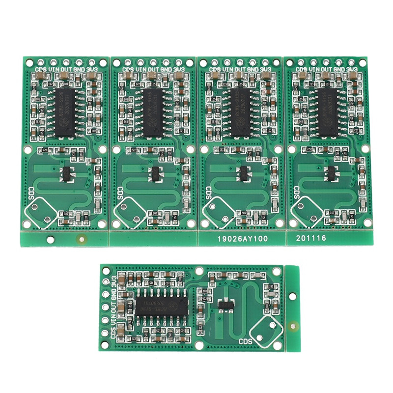 5PCS RCWL-0516 Microwave Radar Sensor Smart Switch Module Human Body Induction Module 5-7M Detection Distance 4-28V 100Ma