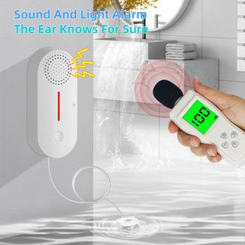 Tuya WiF Интелигентен детектор за изтичане на вода Сензор за ниво на водата 90dB Аларма за сила на звука Интелигентен мониторинг на живота Кухня Джаджи за баня