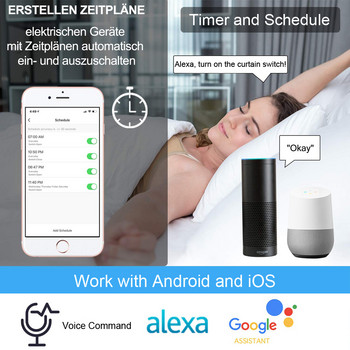 Tuya Smart Life RF WIFi Интелигентни щори за завеси Превключвател за ролетни щори Google Home Alexa Echo Гласово управление Таймер за приложение за интелигентен дом