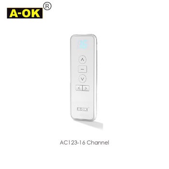 Оригинален дистанционен контролер A-OK RF433 AC123-01 AC123-02 AC123-06 AC123-16 за A-OK RF433 мотор за завеса, безжично дистанционно управление RF433