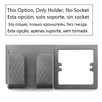 EU / DE / FR Стандартен щепсел Стенен контакт с двоен USB порт за зареждане за зареждане на мобилен телефон Държач за телефон 86 Тип