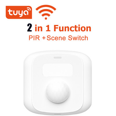 Tuya Wifi Zigbee Mini snímač ľudského pohybu tela PIR so svetelným senzorom, funkcia prepínača scény, inteligentný život, zabezpečenie domácnosti