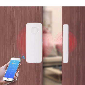 Аларма за сигурност на врата в реално време Интелигентна WiFi аларма със сензор за врата с Alexa и Google Home Безжичен контрол за домашна сигурност