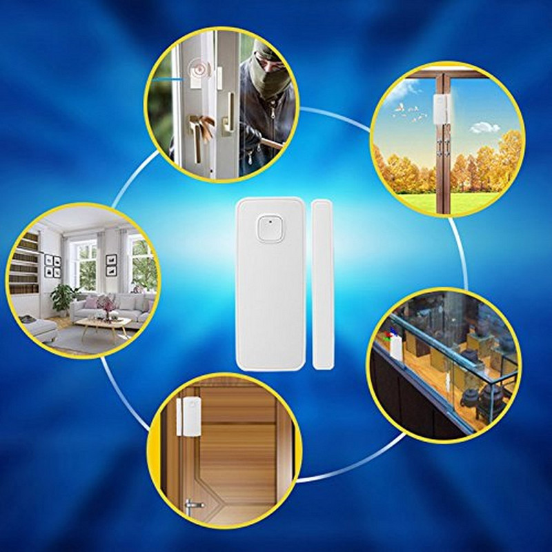 Alarmă de securitate pentru ușă în timp real Alarmă inteligentă cu senzor de ușă WiFi cu control Alexa și Google Home pentru securitatea casei