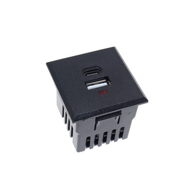 Zásuvka striedavého prúdu USB+Type-C, vstavaná stolová zásuvka, modul napájacieho panela s jednosmerným prúdom, zásuvka 5V/220V s LED indikátorom