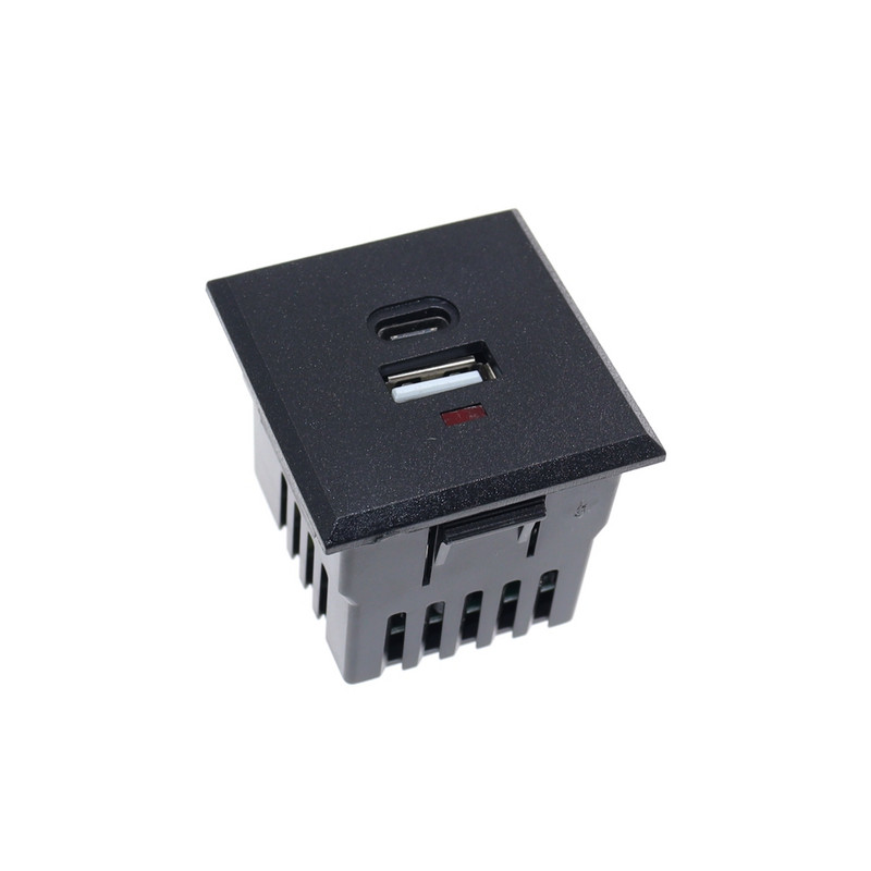 Zásuvka striedavého prúdu USB+Type-C, vstavaná stolová zásuvka, modul napájacieho panela s jednosmerným prúdom, zásuvka 5V/220V s LED indikátorom