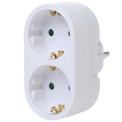 Convertor de priză UE/Germană 16A 250V Fișă de conversie europeană Priză 1 la 2 căi Adaptor de călătorie acasă 3500W Priză electrică de perete