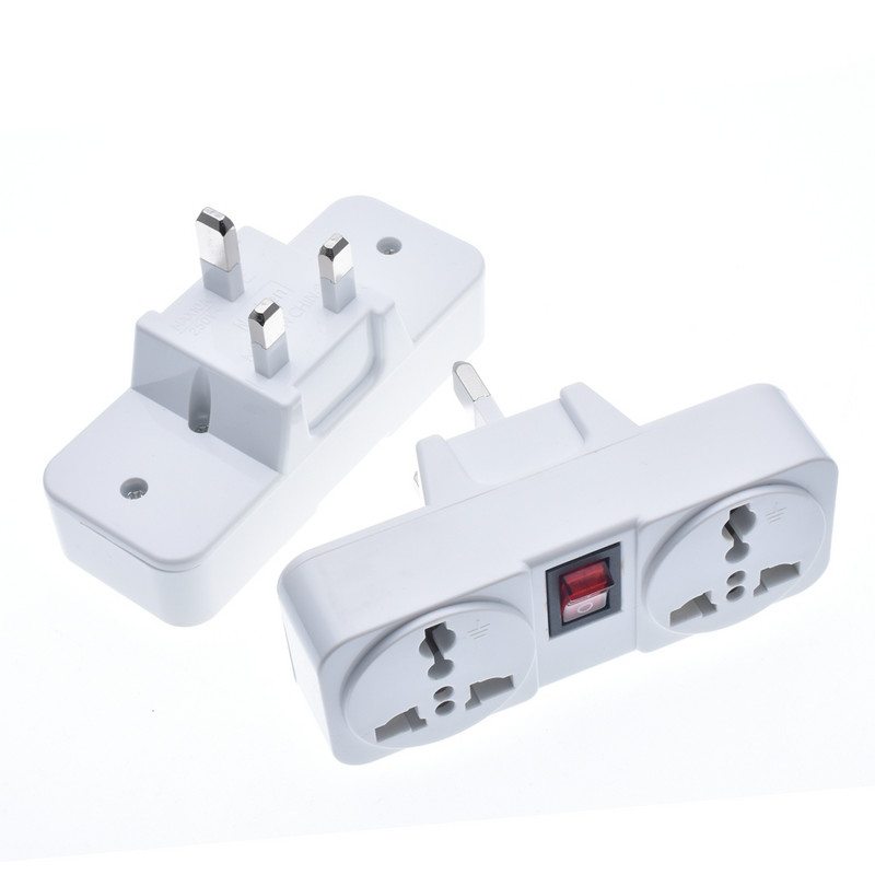 Priză de perete universală portabilă albă EU US UK priză de extensie 250V 6A 10A 125V Adaptor de mușcă pentru convertizor de putere cu întrerupător de pornire