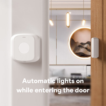 Νέο Wifi Zigbee Έξυπνος αισθητήρας πόρτας+κουμπί σκηνής Αλληλεπίδραση ανίχνευσης διάρρηξης λειτουργεί με τον φωνητικό έλεγχο Home της Alexa Google