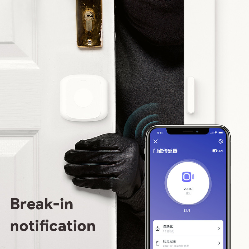 Nový Wifi Zigbee inteligentný senzor dverí + interakcia tlačidla scény Detekcia vlámania funguje s hlasovým ovládaním Alexa Google Home