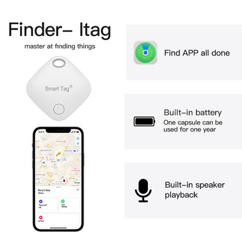 Έξυπνος ιχνηλάτης για αντικατάσταση ετικετών Apple μέσω Find My To Locate Card Wallet Κλειδιά κινητού τηλεφώνου Kids Dog Reverse Position