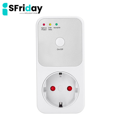 IsFriday Voltage Protector 220V стабилизатор на напрежението за контакт Защита от пренапрежение Електрически контакти Автоматична защита за хладилник