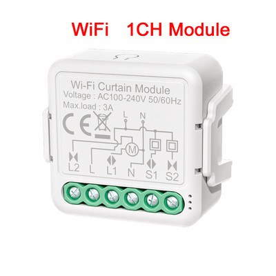 Tuya Smart Life Zigbee WiFi užuolaidų jungiklio modulis roleto jungiklis Smart Home Darbas su Alexa Google Home Assistan