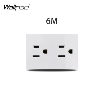 Amerikai Egyesült Államok Olaszország Típus barkácsolás fehér üvegpanel műholdas TV ADATOK USB töltő EU francia USA fali aljzat Wallpad 118*75mm 153*75mm 191*75mm