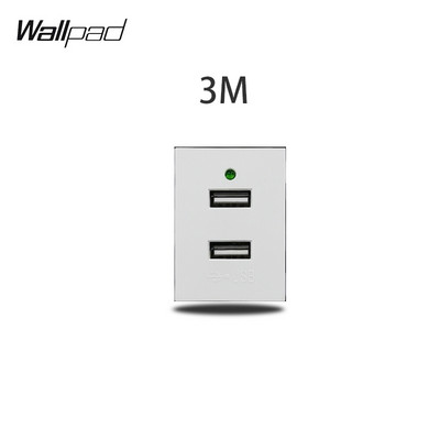 Amerikai Egyesült Államok Olaszország Típus barkácsolás fehér üvegpanel műholdas TV ADATOK USB töltő EU francia USA fali aljzat Wallpad 118*75mm 153*75mm 191*75mm