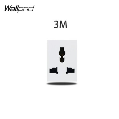 Amerikai Egyesült Államok Olaszország Típus barkácsolás fehér üvegpanel műholdas TV ADATOK USB töltő EU francia USA fali aljzat Wallpad 118*75mm 153*75mm 191*75mm