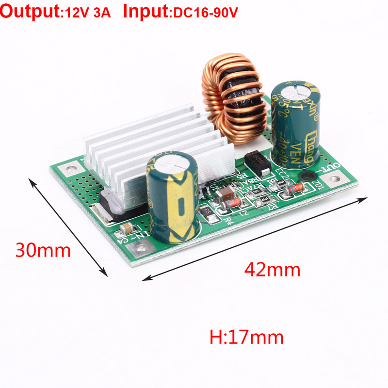 DC 9V 12V 24V 36V 48V 72V 84V 120V kuni 5V 3A astmelise alalisvoolu mooduli toiteallikas DC DC muundur Buck Up Converter
