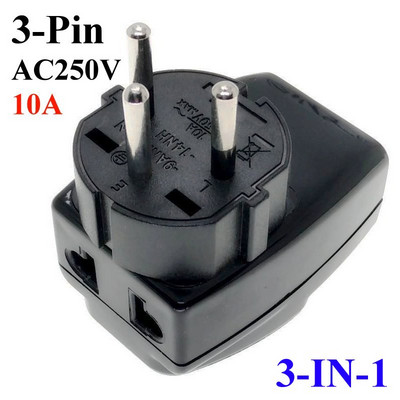 Izraelský cestovný adaptér, univerzálna zásuvka, vhodná pre všetky krajiny, AC250V 10A