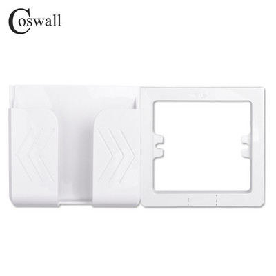 Coswall Type-C interfeisa izeja, sienas dators / kristāla panelis ES Krievija Spānija Francijas standarta ligzda ar USB uzlādes portu Balts melns