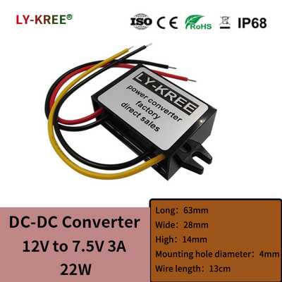12 V - 5 V Átalakító 12 V - 3,3 V 3,7 V 4,2 V 6 V 7,5 V 9 V DC Transzformátor 3 A Buck Modul Tápadapter Vezérlő Szabályozó Inverter