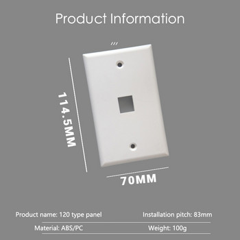 Σειρά YW1- 1 2 3 4 6 Θύρες Έξοδος HDMI CAT3 ΤΗΛ. Cat5e CAT6 LAN Δικτυακή τηλεόραση Δορυφορική υποδοχή δεδομένων USB Keystone DIY Scoket Panel