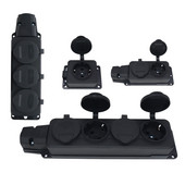 Noua priză IP54 16A pentru industria europeană Waterpoof 1/2/3/4 căi, priză de ploaie impermeabilă în aer liber de 3500 W cu capac Rusia