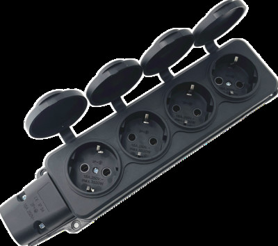 Noua priză IP54 16A pentru industria europeană Waterpoof 1/2/3/4 căi, priză de ploaie impermeabilă în aer liber de 3500 W cu capac Rusia