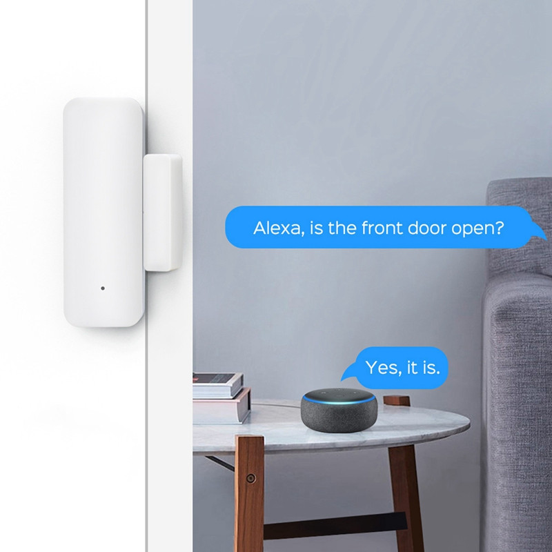 2X TUYA Zigbee 3.0 Inteligentný senzor okien a dverí Zigbee 3.0 Bezdrôtové pripojenie pre aplikáciu Smart Echo Hub Smartlife