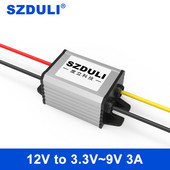 12V-tól 3,3V-ig 3,7V 4,2V 5V 6V 7,5V 9V 3A tápmodul transzformátor autó DC tápegység leléptető eszköz CE RoHS vízálló