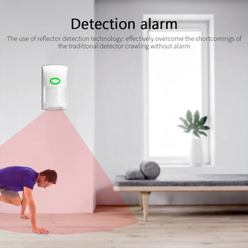 Wifi сензорна аларма Разпознаване на човешко тяло Мини инфрачервени детектори Интелигентна аларма против взлом за приложение Smart Life Съвместим сензор за движение