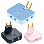 Περιστρεφόμενος μετατροπέας πρίζας EU Plug 180 μοιρών 3 σε 1 Μίνι λεπτές υποδοχές προσαρμογέα ασύρματης πρίζας επέκτασης πολλαπλών βυσμάτων