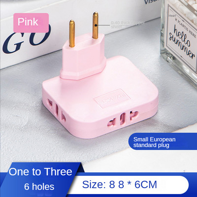 Περιστρεφόμενος μετατροπέας πρίζας EU Plug 180 μοιρών 3 σε 1 Μίνι λεπτές υποδοχές προσαρμογέα ασύρματης πρίζας επέκτασης πολλαπλών βυσμάτων