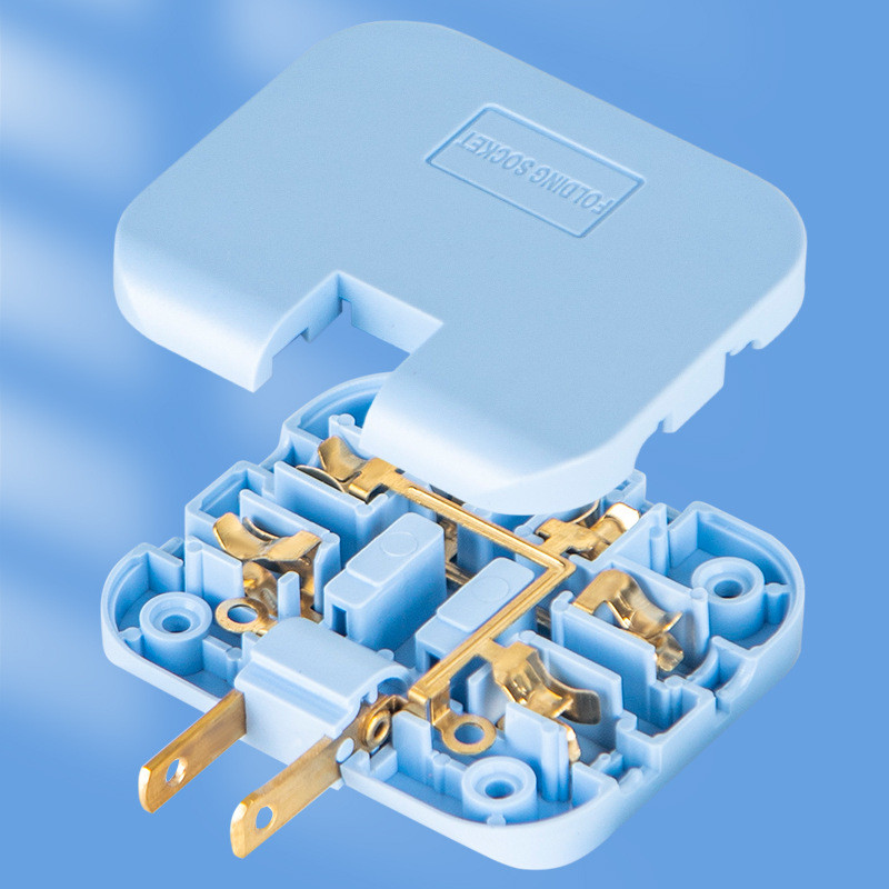 Περιστρεφόμενος μετατροπέας πρίζας EU Plug 180 μοιρών 3 σε 1 Μίνι λεπτές υποδοχές προσαρμογέα ασύρματης πρίζας επέκτασης πολλαπλών βυσμάτων