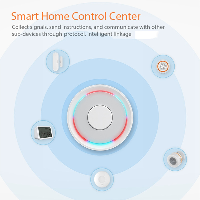 AT14 Zigbee Gateway Tuya HUB Wireless Bridge Smart Home Telecomandă Protocolul Zigbee 3.0 Funcționează pentru Alexa Google Home