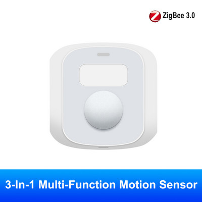 GIRIER Tuya ZigBee Comutator de scenă inteligent Senzor PIR Monitor de mișcare umană cu detector de lumină Wireless 3-în-1 Funcționează Smart Life APP