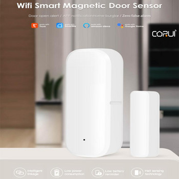 CORUI Tuya Zigbee WiFi Έξυπνο παράθυρο πόρτας Μαγνητικός αισθητήρας Smart Life Ανιχνευτής συναγερμού τηλεχειρισμού Alexa Google Home Smart Home
