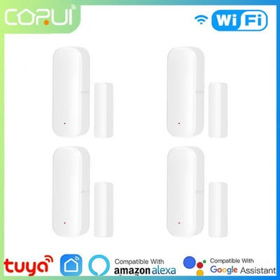 CORUI Tuya Zigbee WiFi Smart Door Window Magnetsensor Smart Life Kaugjuhtimispult Alarm detektor Alexa Google Home Smart Home