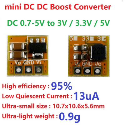 0,7-5 V - 3 V 3,3 V 5 V DC DC Boost Átalakító feszültség fokozó modul