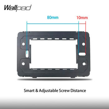 118*75mm 3 италиански контакта Wallpad L3 Бял стъклен панел 16A AC 110V-250V Троен италиански Ita. Italia Италия Стенна розетка