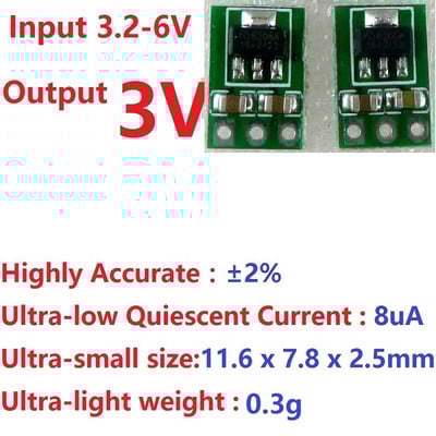 5 ks 3,3-6V na 3V 3,3V DC-DC prevodník Step-Down napájací zdroj Buck LDO modul regulátor napätia doska