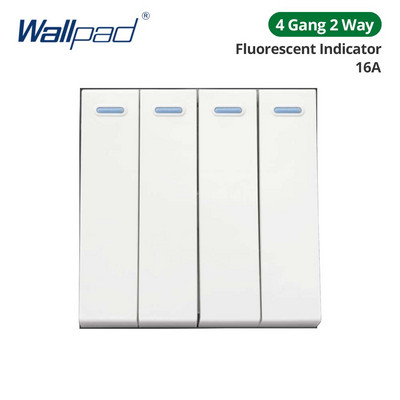 Tapeta, biely akrylový panel so zlatým okrajom, nástenný spínač, funkčné tlačidlo, iba pre domácich majstrov, kombinácia 52*52 mm