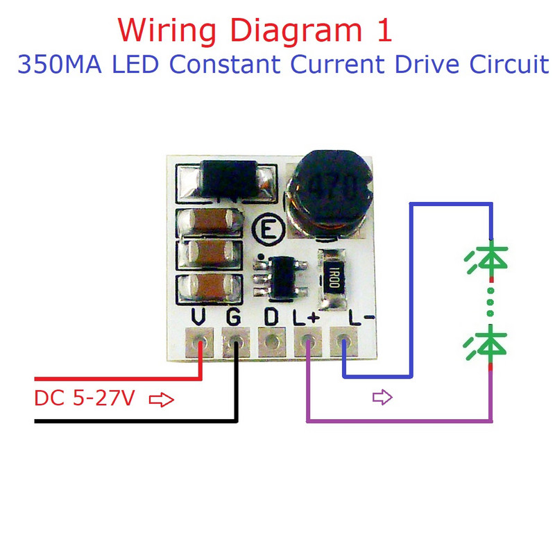 mini DC 5-27V 350mA Step-down HB LED Driver Modul Controler PWM reglabil DC-DC Buck Convertor de curent constant