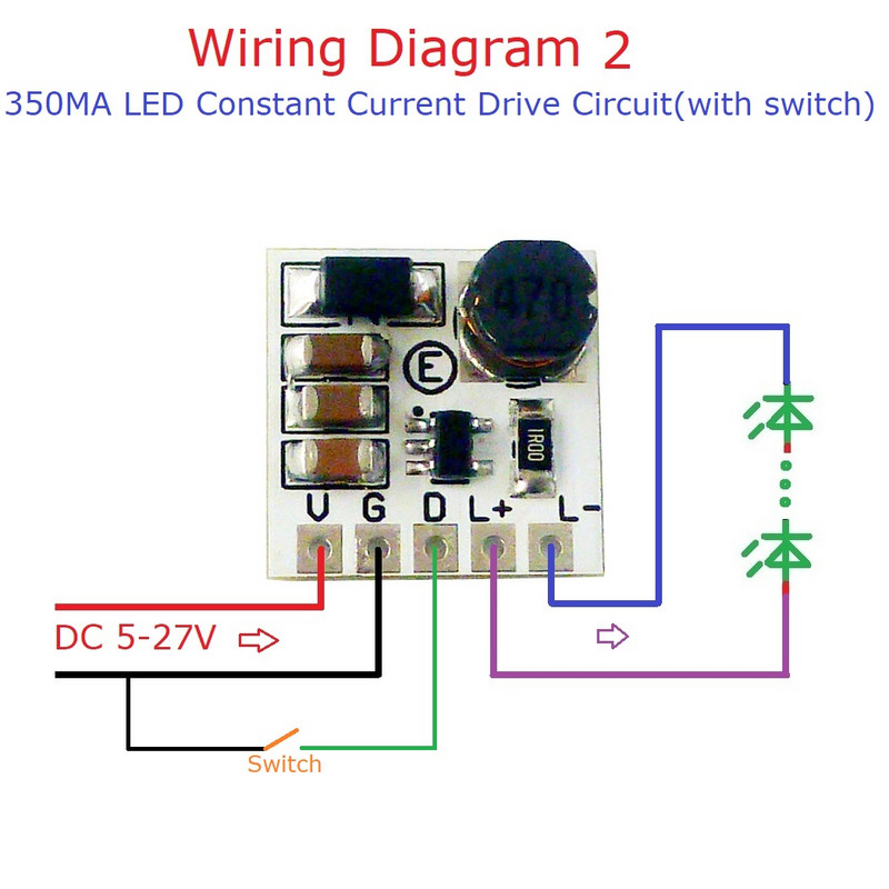 mini DC 5-27V 350mA Step-down HB LED Driver Modul Controler PWM reglabil DC-DC Buck Convertor de curent constant