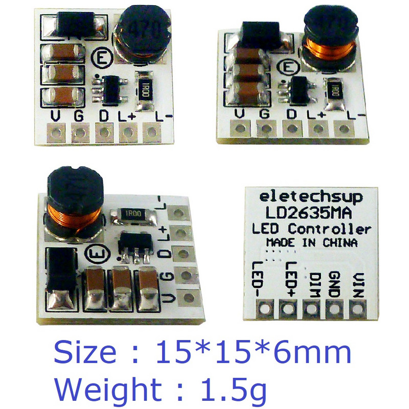mini DC 5-27V 350mA Step-down HB LED Driver Modul Controler PWM reglabil DC-DC Buck Convertor de curent constant