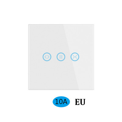 Temporizator inteligent WiFi, perete de sticlă tactil, controler comutator cortină pentru rulouri Motor electric TUYA Smart Life Google Home Alexa